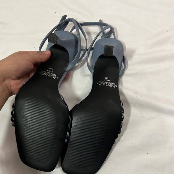 Vintage 90s Y2k Jennifer Moore Strappy Open Toe Girly Feminine Prom Party 7.5 - Picture 3 of 6